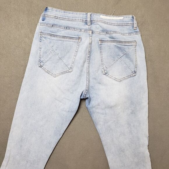 Kuwalla Men's Blue Grey Destroyed Denim Skinny Fit Jeans KUL-K5 Size 30 - Picture 16 of 16